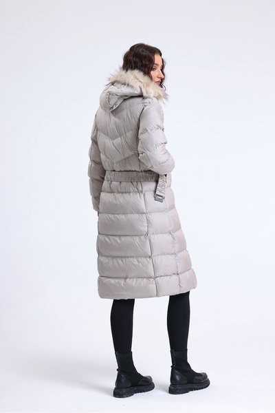 TWILLS Coat puffer long fluffy pocket hooded normal fit coat women TWILLS