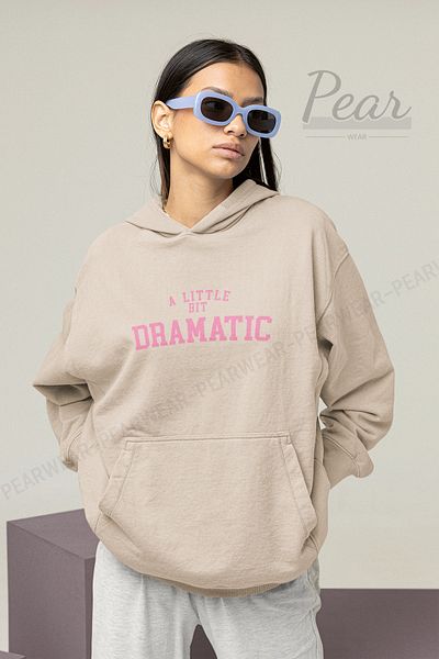 Pear Wear Dramatic printed γυναικεία φούτερ με κουκούλα με 3 νήματα Raster Oversize