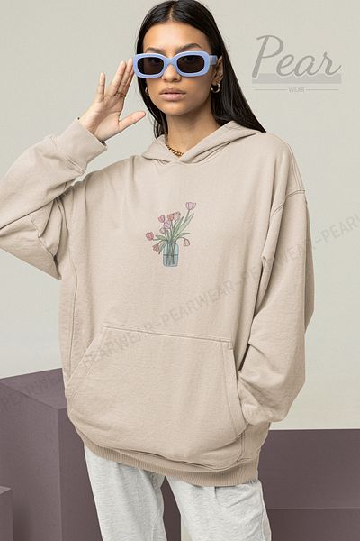 Pear Wear Γυναικεία φούτερ oversize με φλοράλ στάμπα
