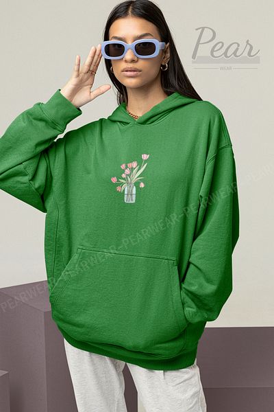 Pear Wear Γυναικεία φούτερ oversize με φλοράλ στάμπα