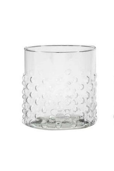 Yenigeldi 1 Transparent Bubble Design Glass Whiskey, Soft Drink, Cold Coffee Glass
