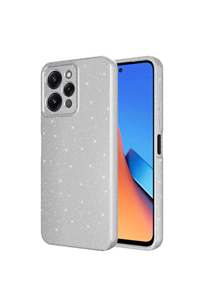 Rivor Xiaomi Redmi 12 Uyumlu Kılıf Kamera Korumalı Simli Işıltılı Renkli Parl...