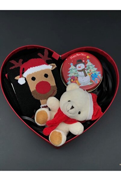 Masalsı Concept kalpli kutu içerisinde en sevimli yılbaşı yeni yıl hediyesi a...