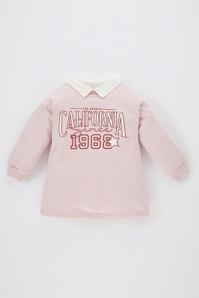 DeFacto Long Sleeve Printed Baby Girl Dress - B9551a523wn
