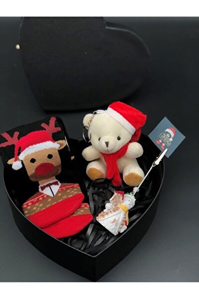 Masalsı Concept kalpli kutu içerisinde en sevimli yılbaşı yeni yıl hediyesi a...