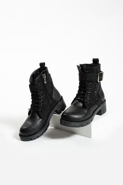galya shoes Παπούτσια Μαύρα Κοριτσίστικα Μποτάκια