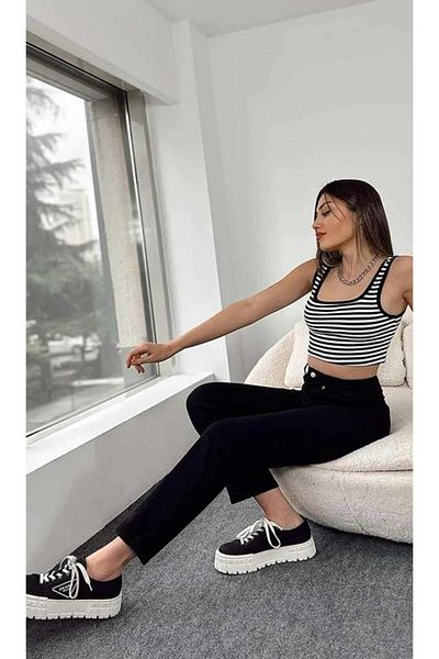 LAMİRAMOOD Flexible and Invisible Women's Jeans - Mom Jean Jeans
