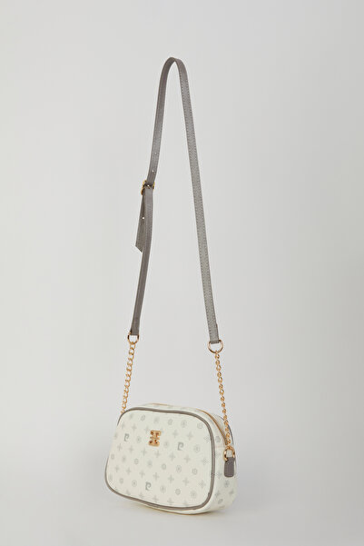 Pierre Cardin Weiße Damen-Umhängetasche mit Monogramm 05PO22Y1543