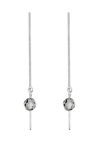 ELLI Ohrringe Kette Kugel Kristalle Eleganz Silber