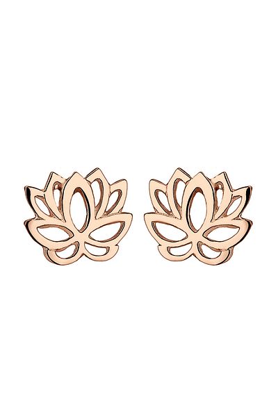 ELLI Ohrringe Lotusblume Blume Blüte Lotus Talisman Silber