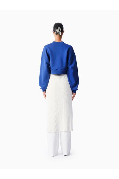 KNTLGY Everyday Cropped Blue Sweatshirt