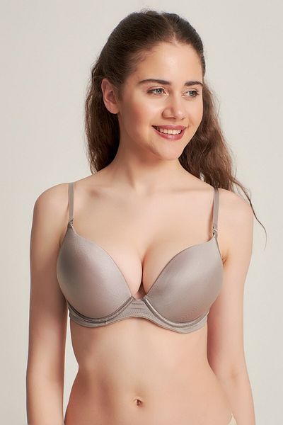 Pemilo 7101313 Sutien magic acoperit cu micro-acoperire pentru femei Mink