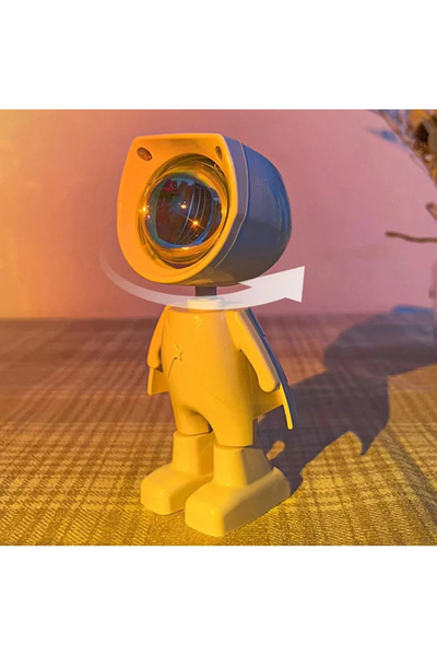 Genel Markalar Dimlenebilir Beyaz Astronot Gün Batımı Efektli Lambası Usb Kablolu Gün batımı lamba