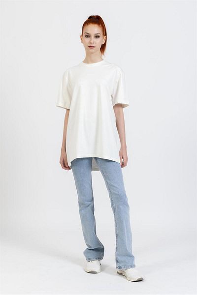 Villager&Son La O Γιακάς ΜPlain Basic T-Shirt Κρεμ
