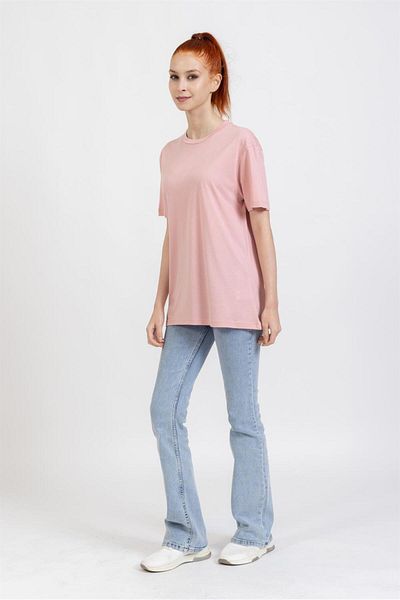 Villager&Son La O Neck Plain Basic μανίκι Tshirt Powder 3
