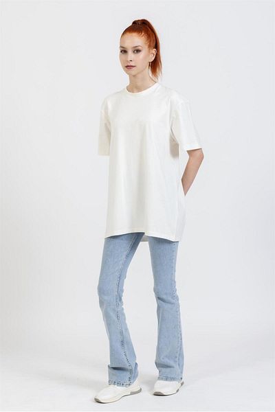 Villager&Son La O Γιακάς ΜPlain Basic T-Shirt Κρεμ
