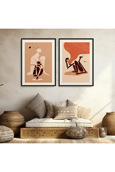 HOMEPACK Set od dve uokvirene slike, poster slika İKİLİ04