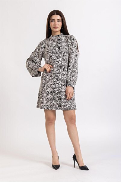 Villager&Son Sfr Önü Düğmeli U.kol Elbise Krem