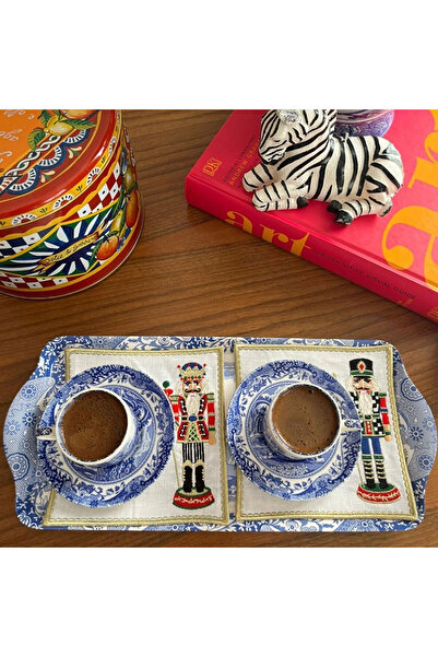 ge living New Year Series Nutcrackers Themed 4-Piece Cocktail Napkins