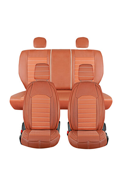 ASYASHOP غطاء مقعد السيارة الجلدي المتوافق مع Ford Puma، مجموعة أمامية وخلفية...