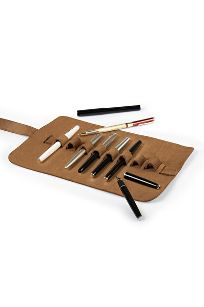 LONDO Suport pentru stilou din piele naturală maro