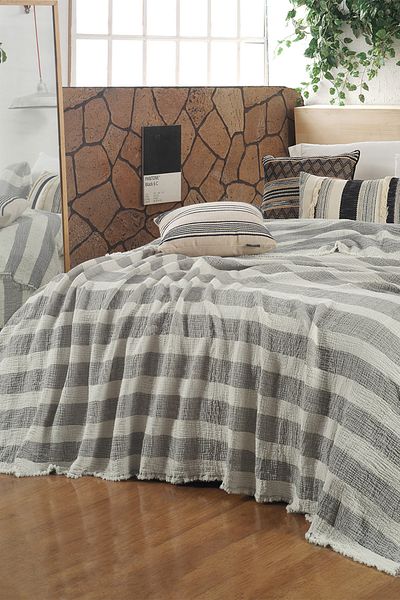 Sarev Loca Ecru Single 100% Cotton Mood Comfort Bedspread Set