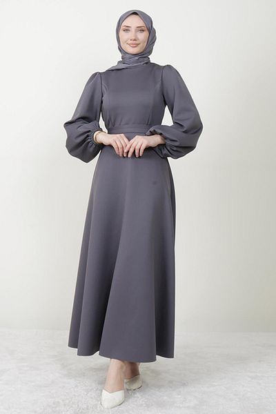 Giza Giyim Φόρεμα Ronay Hijab Σκούρο Γκρι