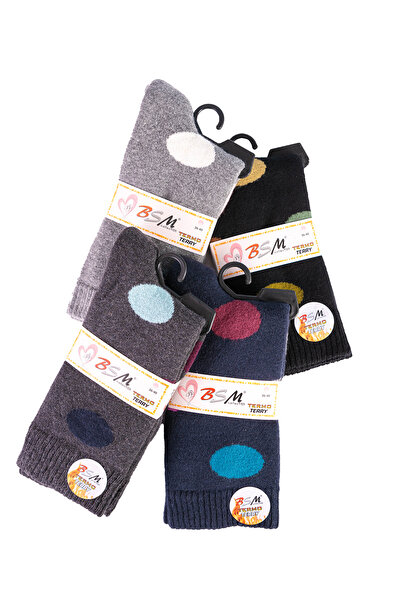 BSM Γυναικείες κάλτσες 6 τεμαχίων υψηλής ποιότητας βαμβακερές πετσέτες