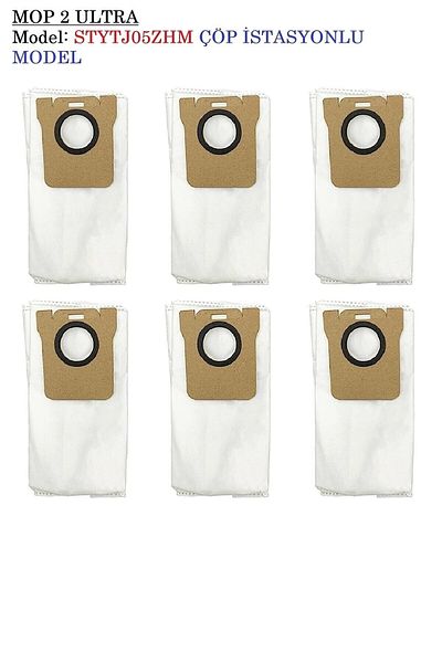 Supurgeavm Xiaomi Vacuum-mop 2 Ultra - 6 Powder-dump Bags with Dumping Station