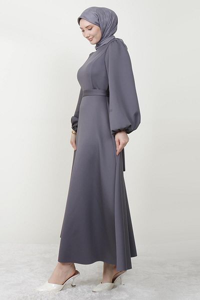 Giza Giyim Φόρεμα Ronay Hijab Σκούρο Γκρι