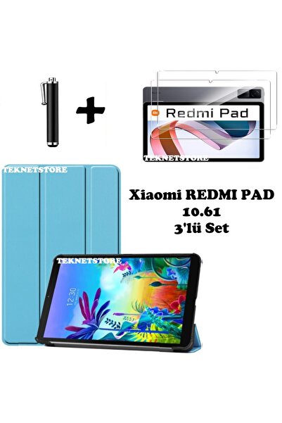 TEKNETSTORE Xiaomi Redmi Pad 10.61 Uyumlu Flip Smart Standlı Uyku Modlu Table...