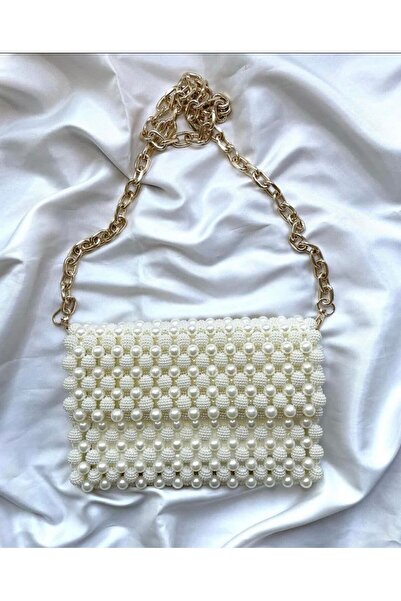 ahsen fashion BÖĞÜRTLEN DESENLİ İNCİ ÇANTA - BONCUK ÇANTA - EL VE OMUZ ÇANTAS...