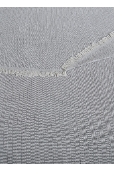 Lux Touch Vera Gri Çift Kişilik Pike 200 x 220 cm Yatak Koltuk Örtüsü Pamuklu Tv Battaniyesi