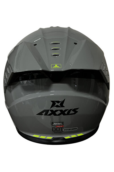 AXXIS HAWK SV EVO SOLID A12 NARDO GRİ MOTOSİKLET KASKI ECE 22.06 ve DOT