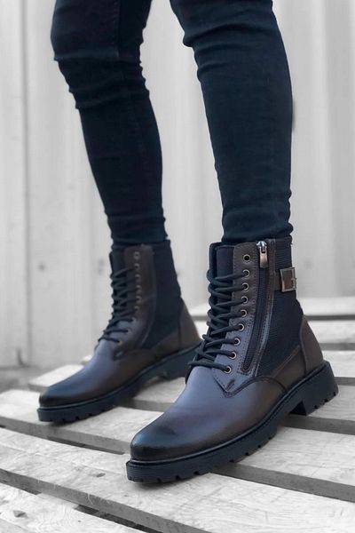 Aleza Shoes Ανδρικές χειμερινές μπότες με φερμουάρ