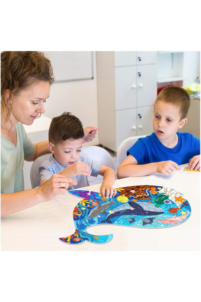 kutuTR Notpa Animals Series Whale Puzzle - Puzzle for Ages 5 and Adults 30X47Cm