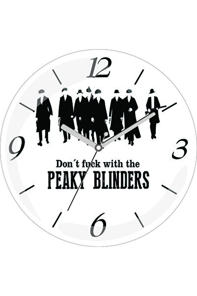 ART HEDİYE Nu te încurca cu The Peaky Blinders Ceas de perete din sticlă real...