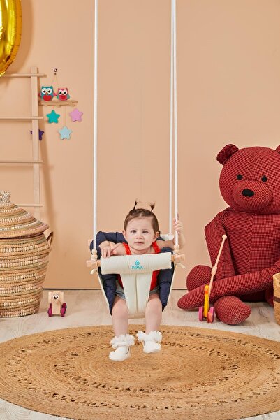 Svava Lüks Ahşap Bebek Salıncak, Tavana Asılan Çocuk Salıncağı