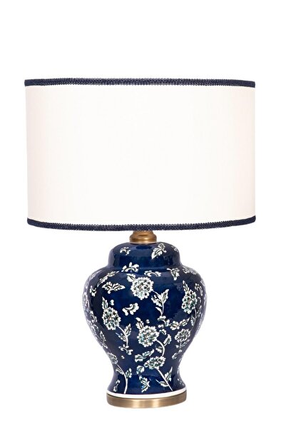 Maléna Home Design Pembe Kobalt Karanfil Desen Abajur