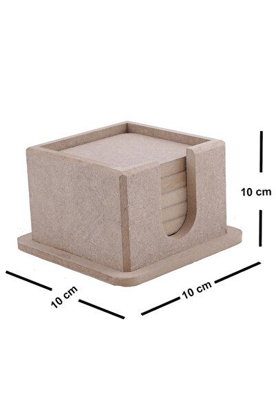 st koleksiyon hobi antika قاعدة أكواب مربعة مزخرفة خشبية قابلة للطلاء
