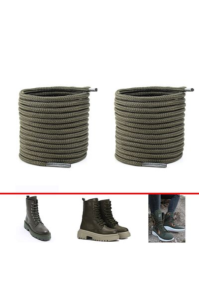 AiryFooT Round Long Boot Laces 2.5 M (Khaki)