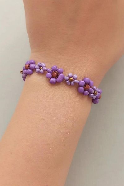 Energy Ornament Purple Colored Bracelet