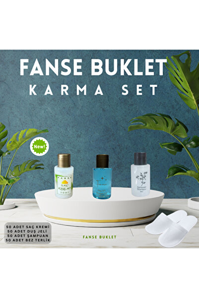 Fanse Otel Temizlik Medikal Malzemeleri مجموعة مختلطة مكونة من 50 قطعة شامبو وجل استحمام وبلسم وقماش