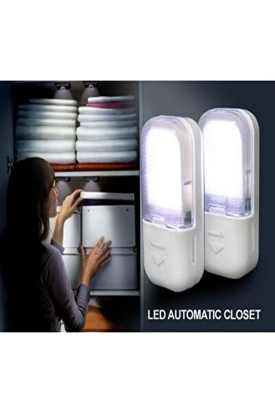 gaman 2 Adet Otomatik Manyetik Sensörlü Pilli Dolap Gardırop Çekmece Büfe Muf...