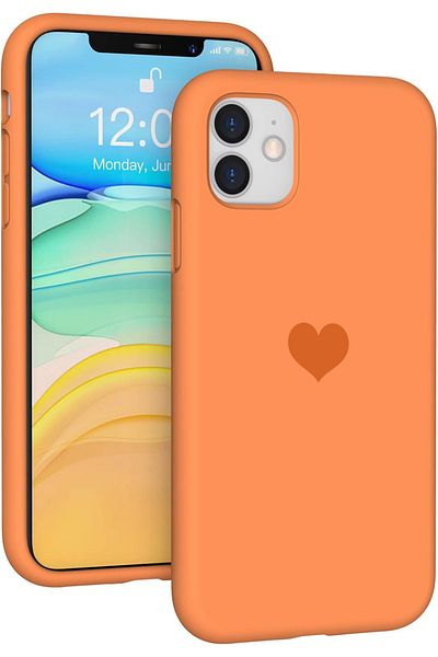 GAGA ELEKTRONİK Heart Logo Velvet Shockproof Case for iPhone 11