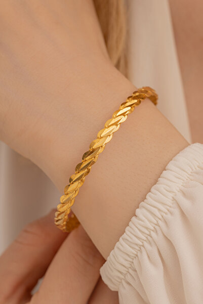 OSMANLI GÜMÜŞ Adana Burma 22 Ayar Altın Kaplama Gümüş Bilezik