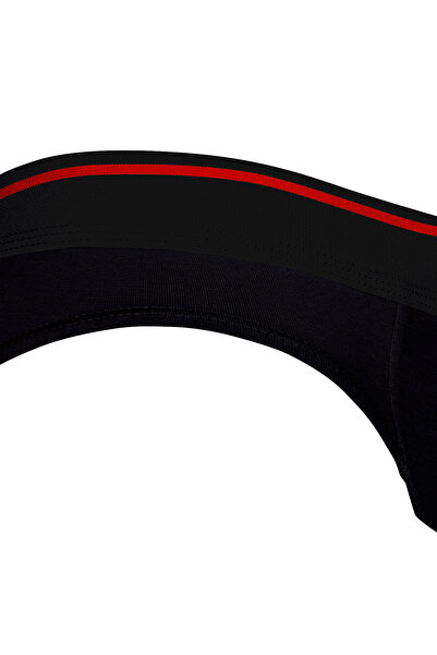 darkzone Men's Cotton Striped Elastic Black Flexible Slip Briefs