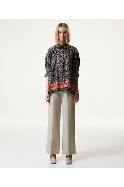 Machka Oversize-Hemd mit Schalmuster