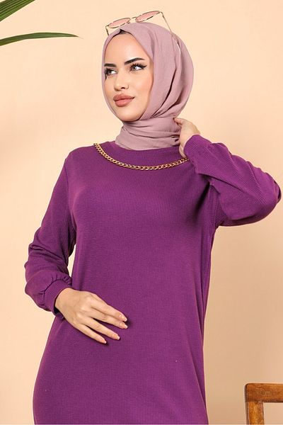 Bestenur Rochie Lunay Chain 699 - Mov
