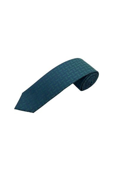 Brianze Green Navy Blue Patterned Tie